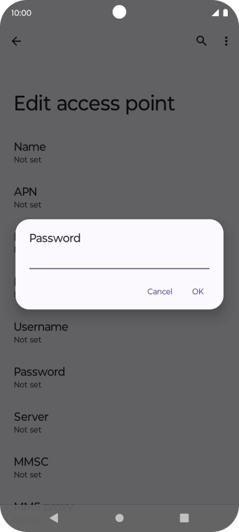 Key in secure and press OK. Key in secure and press OK.