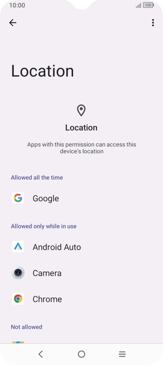 Press the required app. Press the required app.