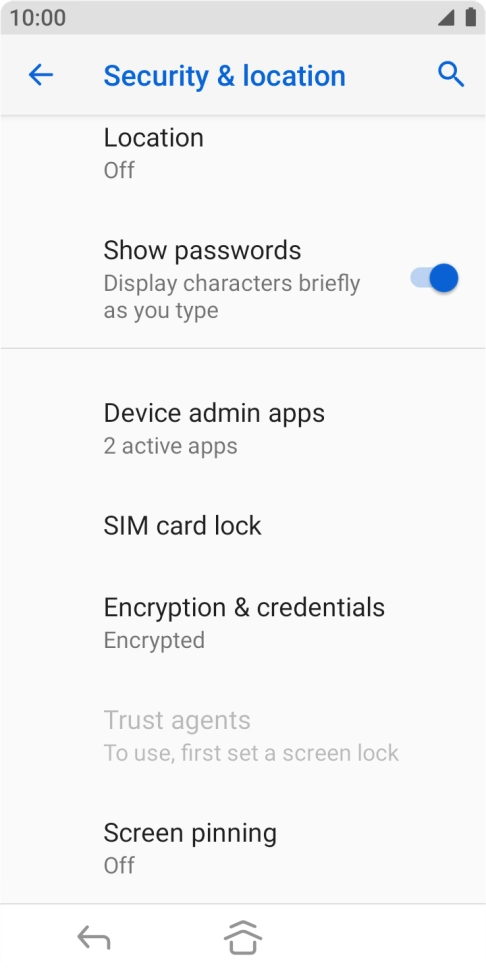 Press SIM card lock. Press SIM card lock.