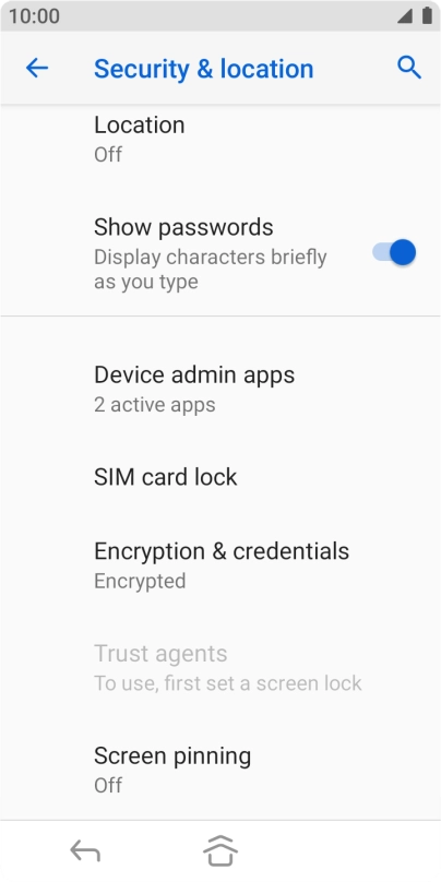 Press SIM card lock. Press SIM card lock.