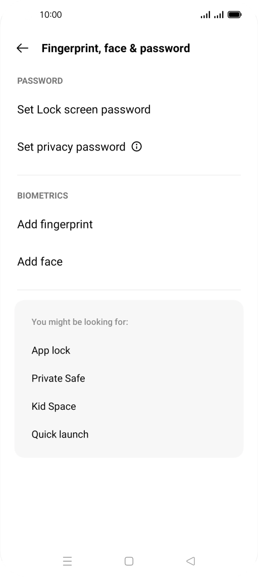 Press Add fingerprint. Press Add fingerprint.