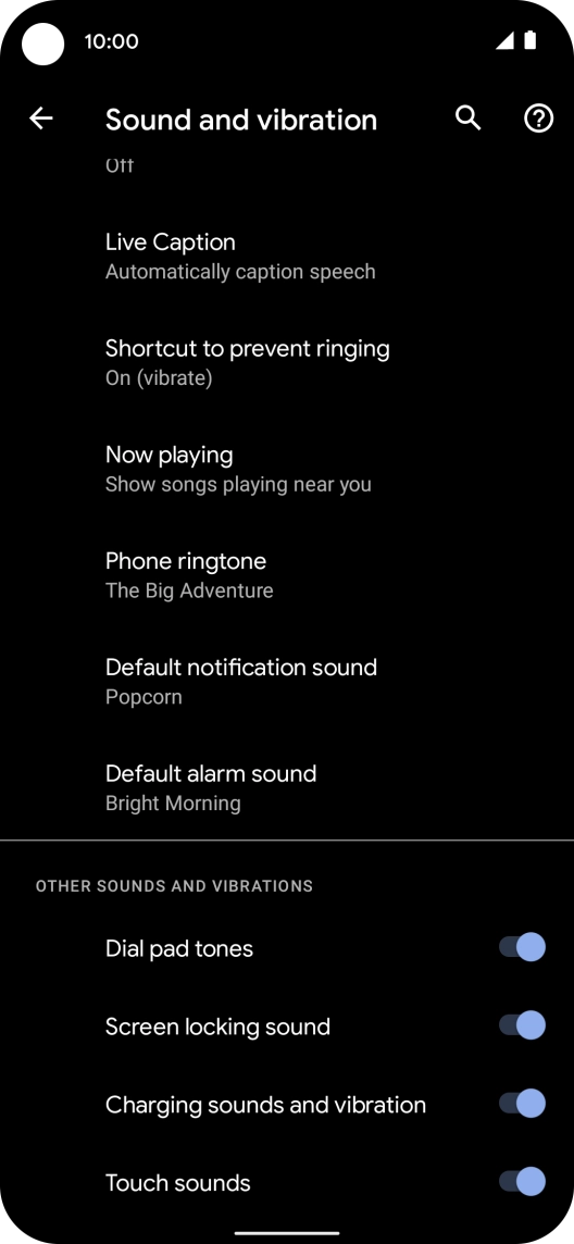 Press Phone ringtone. Press Phone ringtone.