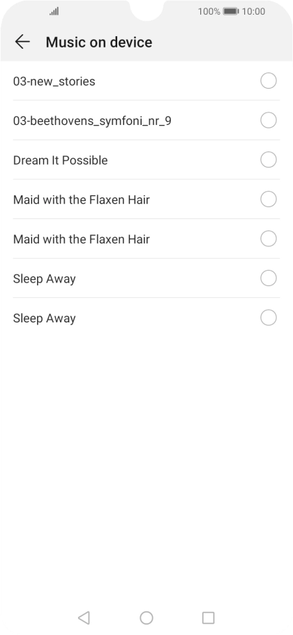 Press the required ring tones to hear them. Press the required ring tones to hear them.