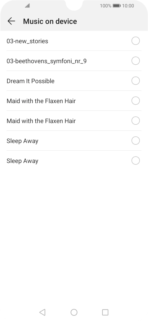 Press the required ring tones to hear them. Press the required ring tones to hear them.