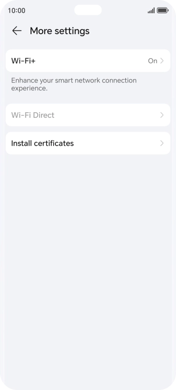 Press Wi-Fi+. Press Wi-Fi+.