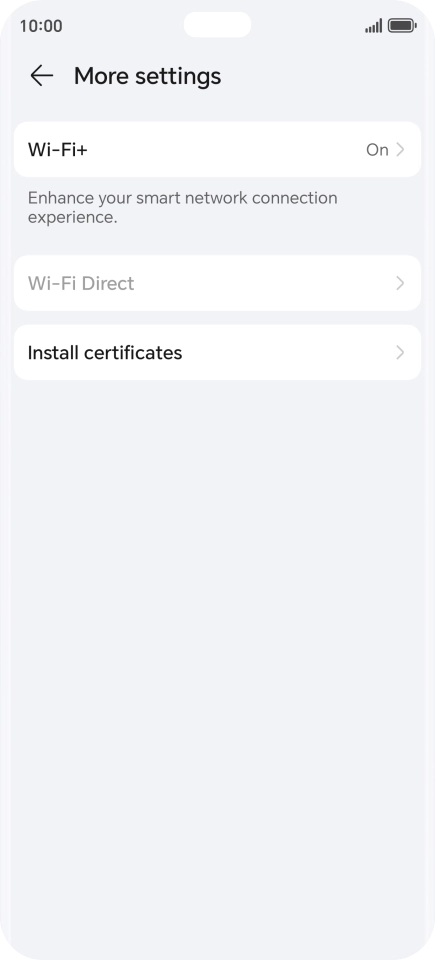 Press Wi-Fi+. Press Wi-Fi+.
