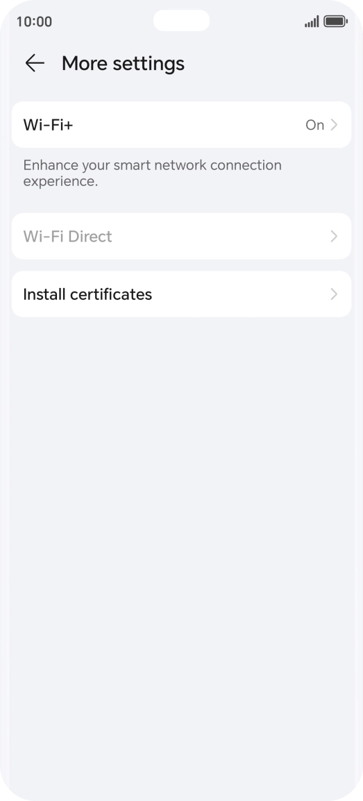 Press Wi-Fi+. Press Wi-Fi+.
