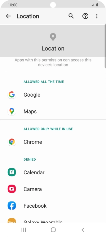 Press the required app. Press the required app.