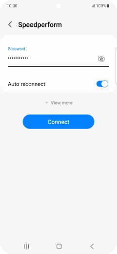 Key in the password for the Wi-Fi network and press Connect. Key in the password for the Wi-Fi network and press Connect.