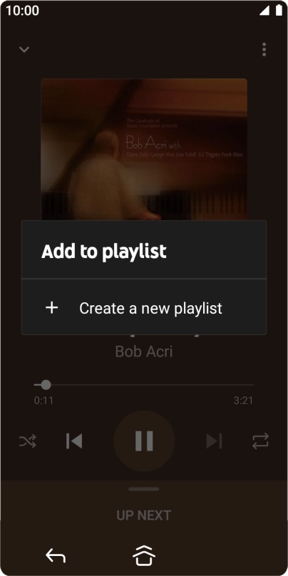 Press Create a new playlist. Press Create a new playlist.