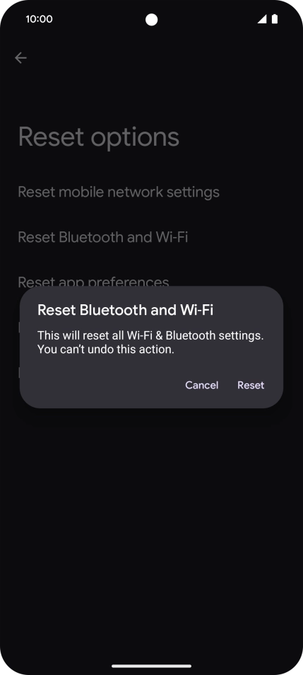 Press Reset. Press Reset.