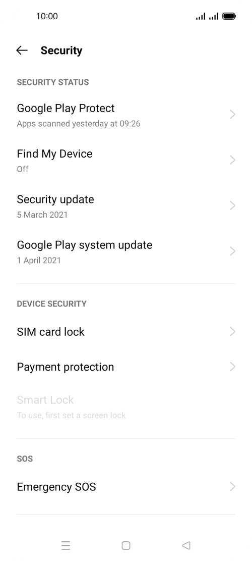 Press SIM card lock. Press SIM card lock.