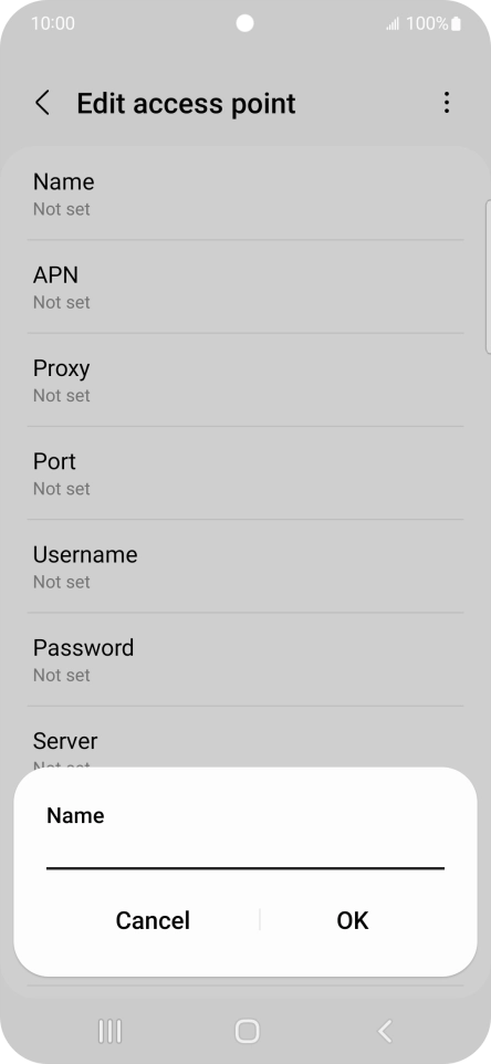 Key in EE Internet and press OK. Key in EE Internet and press OK.