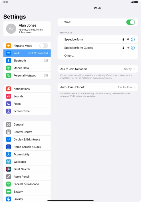 Press the required Wi-Fi network and key in the password for the Wi-Fi network. Press the required Wi-Fi network and key in the password for the Wi-Fi network.