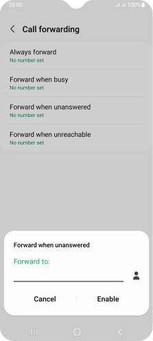 Key in +447953222222 and press Enable. Key in +447953222222 and press Enable.