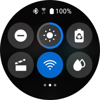 Slide your finger upwards starting from the bottom of the screen to close the status panel. Slide your finger upwards starting from the bottom of the screen to close the status panel.