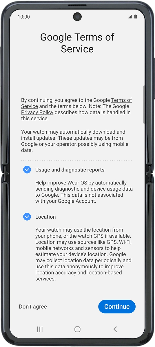 On your phone: Press Continue. On your phone: Press Continue.
