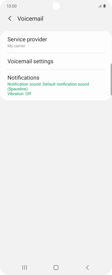 Press Voicemail settings. Press Voicemail settings.