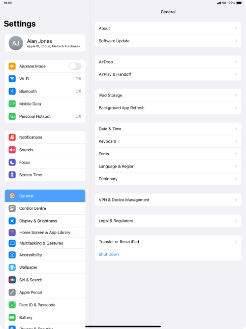 Press Transfer or Reset iPad. Press Transfer or Reset iPad.