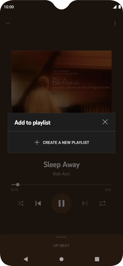 Press CREATE A NEW PLAYLIST. Press CREATE A NEW PLAYLIST.