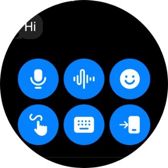 Press the microphone icon and follow the instructions on the screen to record and send the required reply. Press the microphone icon and follow the instructions on the screen to record and send the required reply.