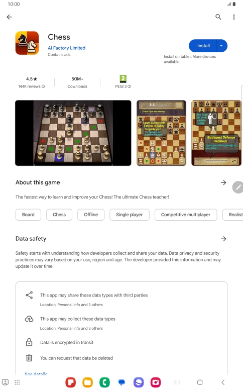 Press Install and follow the instructions on the screen to install the app. Press Install and follow the instructions on the screen to install the app.