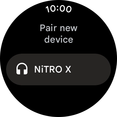 Press the required device. Press the required device.