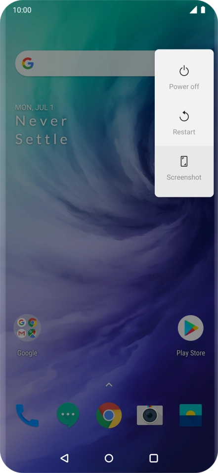 Press Power off. Press Power off.