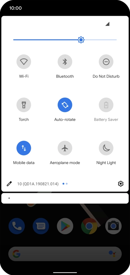 Press the settings icon. Press the settings icon.
