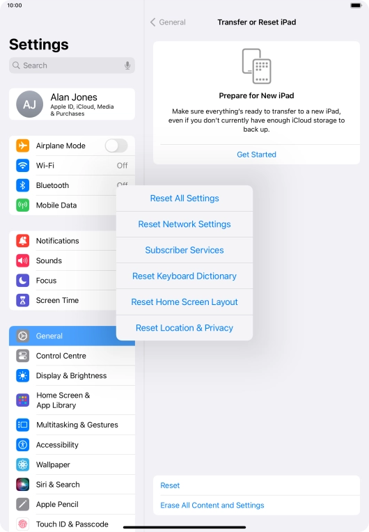 Press Reset Network Settings. Press Reset Network Settings.