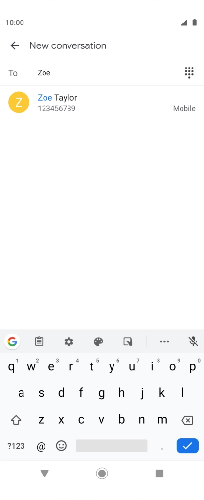 Press the required contact. Press the required contact.
