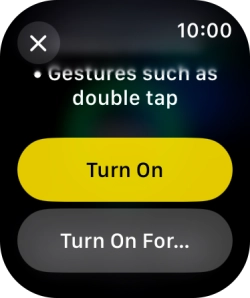 Press Turn On. Press Turn On.