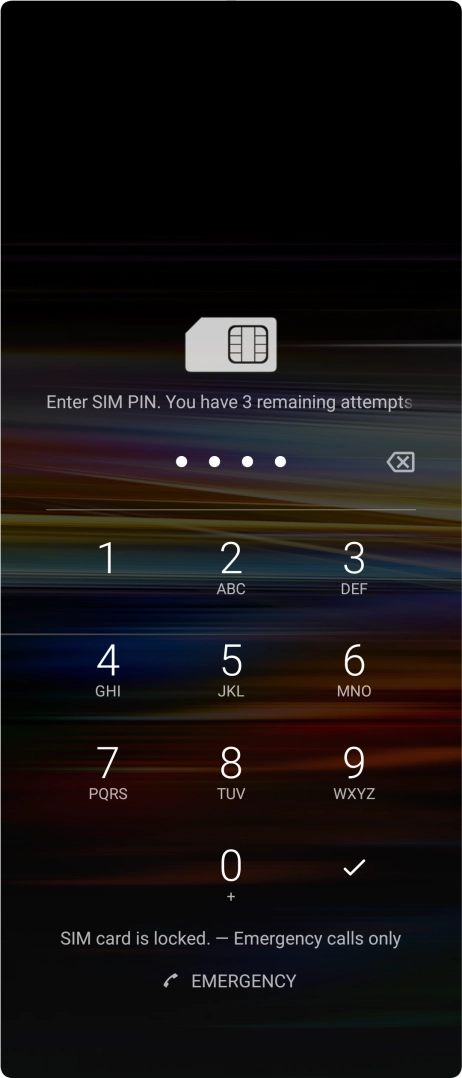 If you're asked to key in your PIN, do so and press the confirm icon. The default PIN is 1111. If you're asked to key in your PIN, do so and press the confirm icon. The default PIN is 1111.