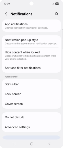 Press App notifications. Press App notifications.