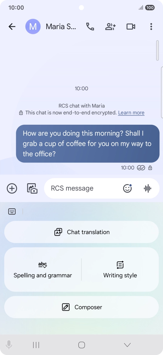 Press Chat translation. Press Chat translation.