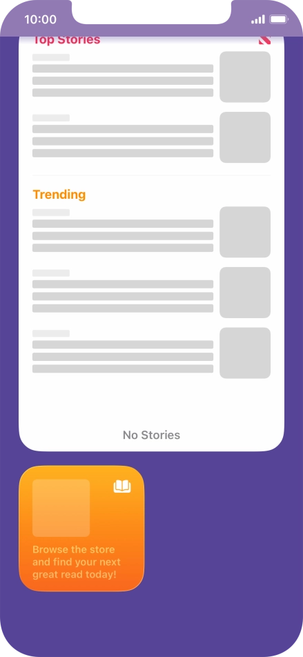 Press and hold the required widget until a pop-up menu is displayed. Press and hold the required widget until a pop-up menu is displayed.