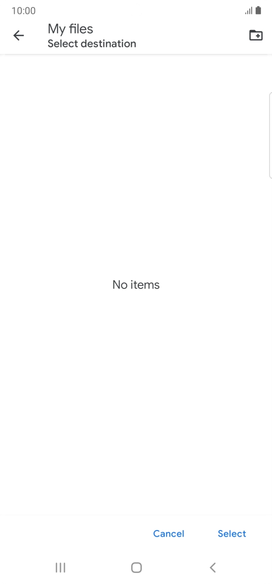 To create a new folder, press the new folder icon and follow the instructions on the screen to create a new folder. To create a new folder, press the new folder icon and follow the instructions on the screen to create a new folder.