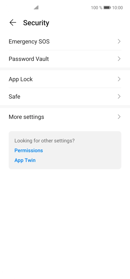 Press More settings. Press More settings.