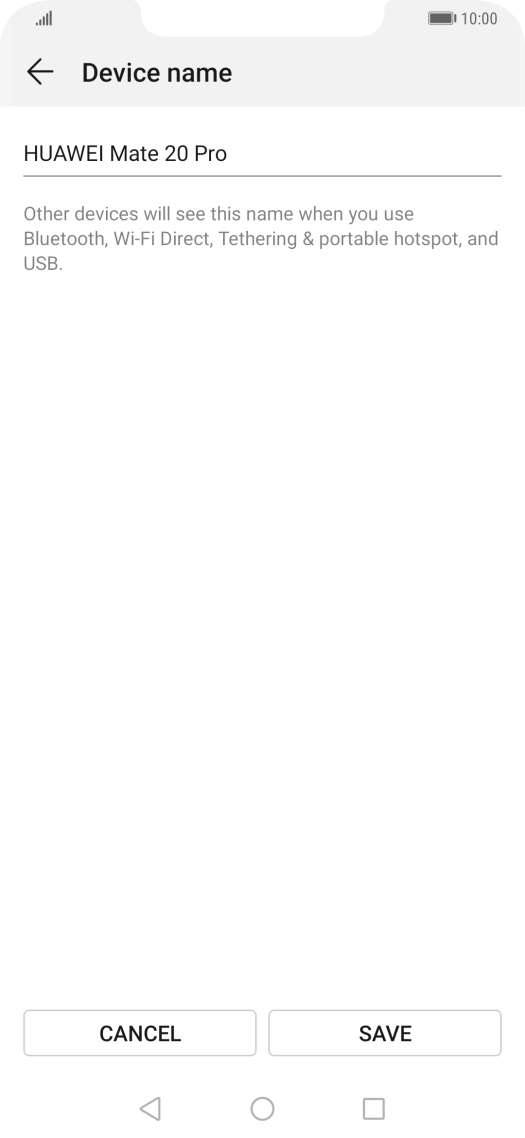 Key in the required Wi-Fi hotspot name and press SAVE. Key in the required Wi-Fi hotspot name and press SAVE.