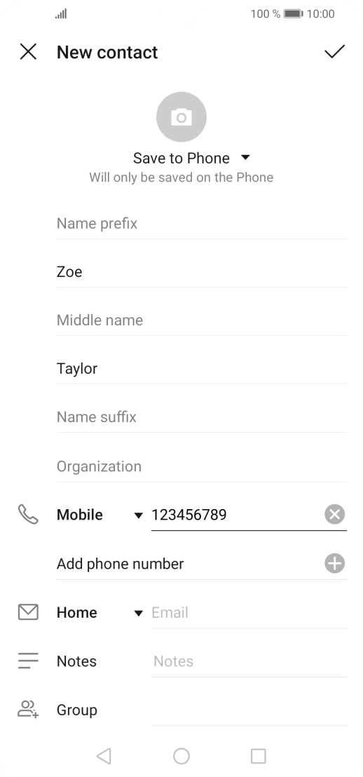 Press the confirm icon. Press the confirm icon.