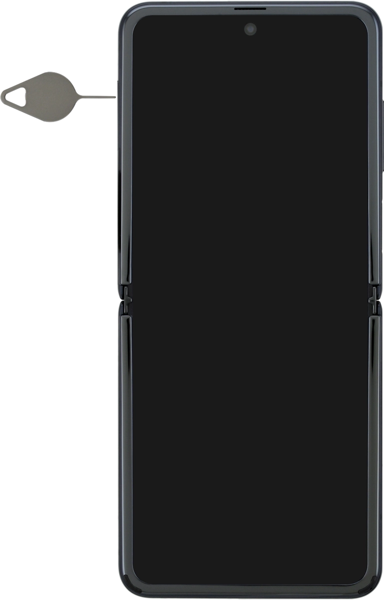 Find the opener for the SIM holder. Find the opener for the SIM holder.