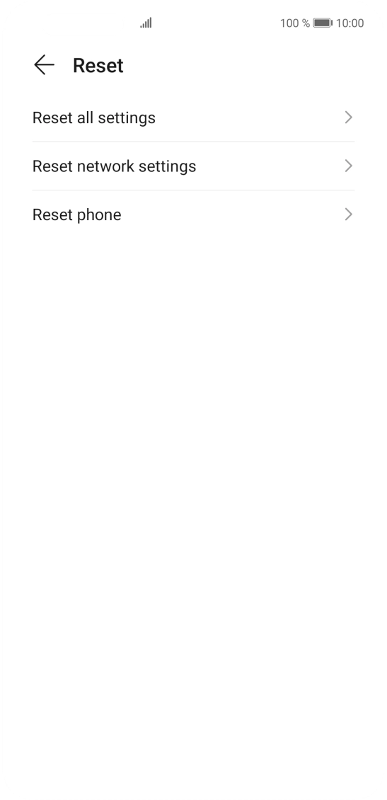 Press Reset phone. Press Reset phone.