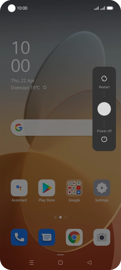Press and drag the circle downwards. Press and drag the circle downwards.