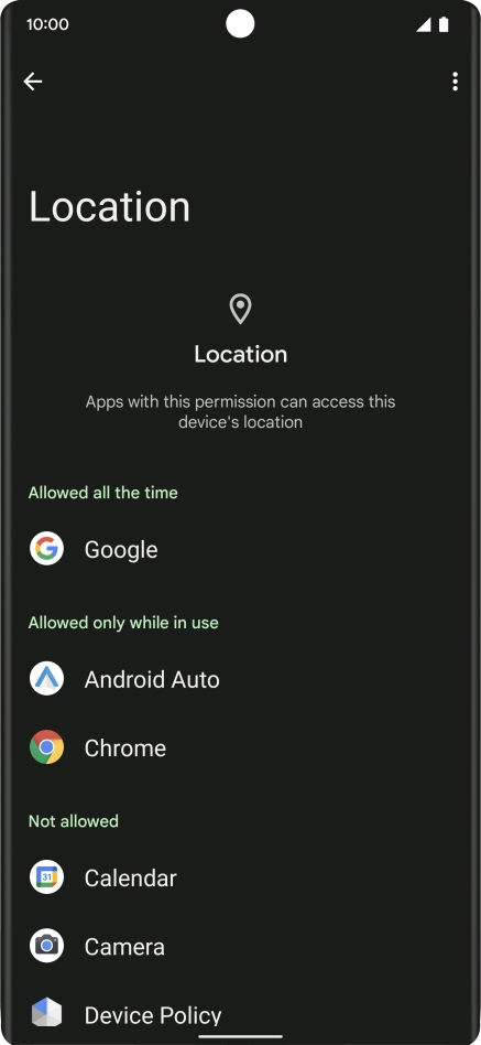 Press the required app. Press the required app.