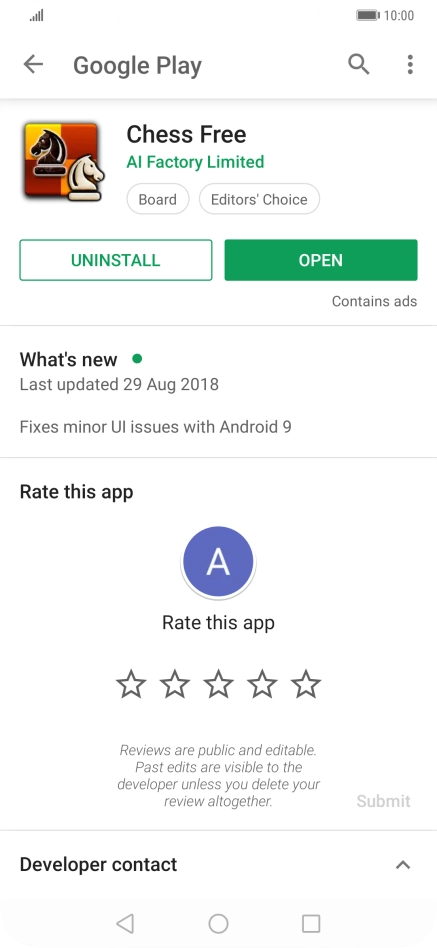 Press UNINSTALL. Press UNINSTALL.