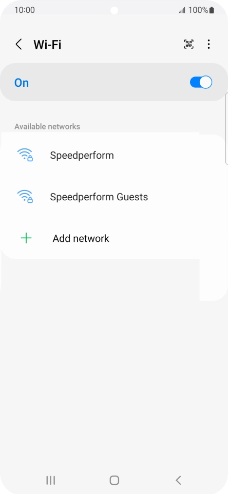 Press the required Wi-Fi network. Press the required Wi-Fi network.