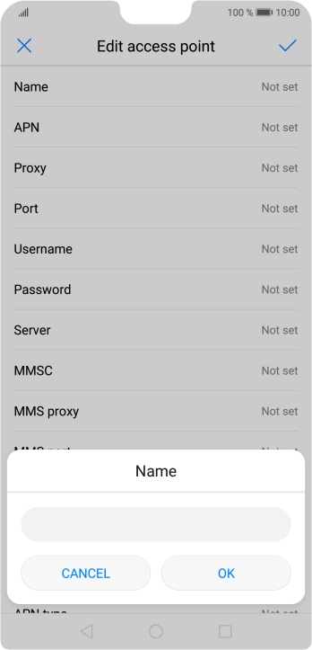 Key in EE MMS and press OK. Key in EE MMS and press OK.