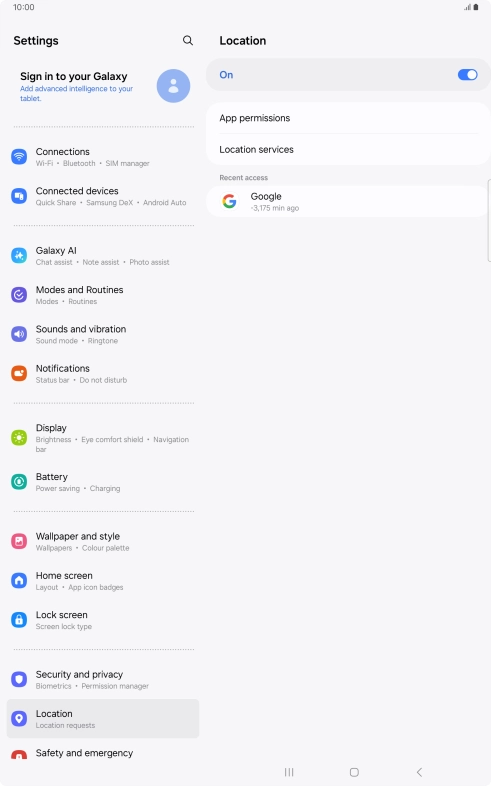 Press App permissions. Press App permissions.