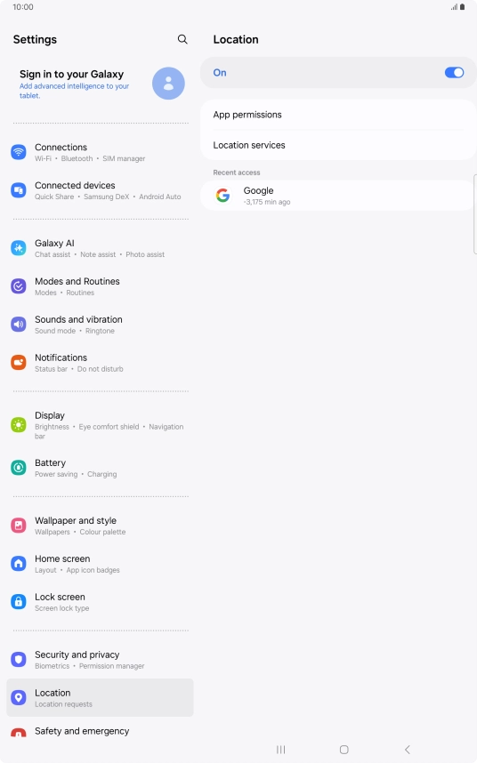 Press App permissions. Press App permissions.