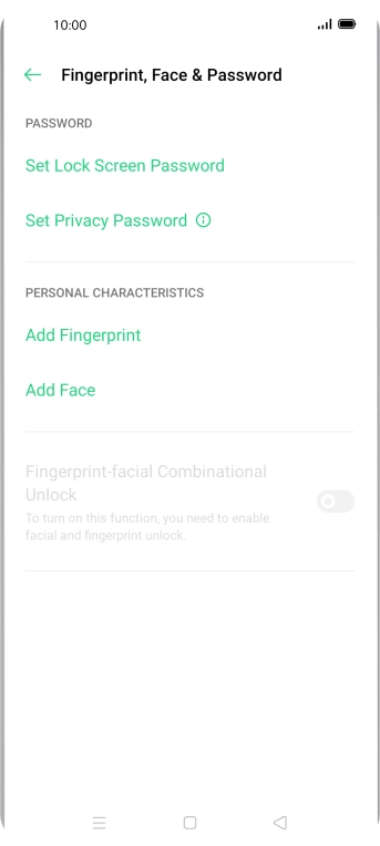 Press Add Fingerprint. Press Add Fingerprint.